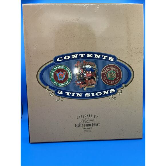 Disney Railroad Mickey Grand Circle Tour Main Street USA Metal Sign Rare Collect - Picture 6 of 8